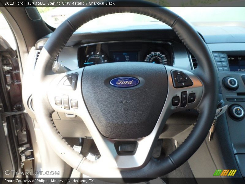 Sterling Gray Metallic / Charcoal Black 2013 Ford Taurus SEL