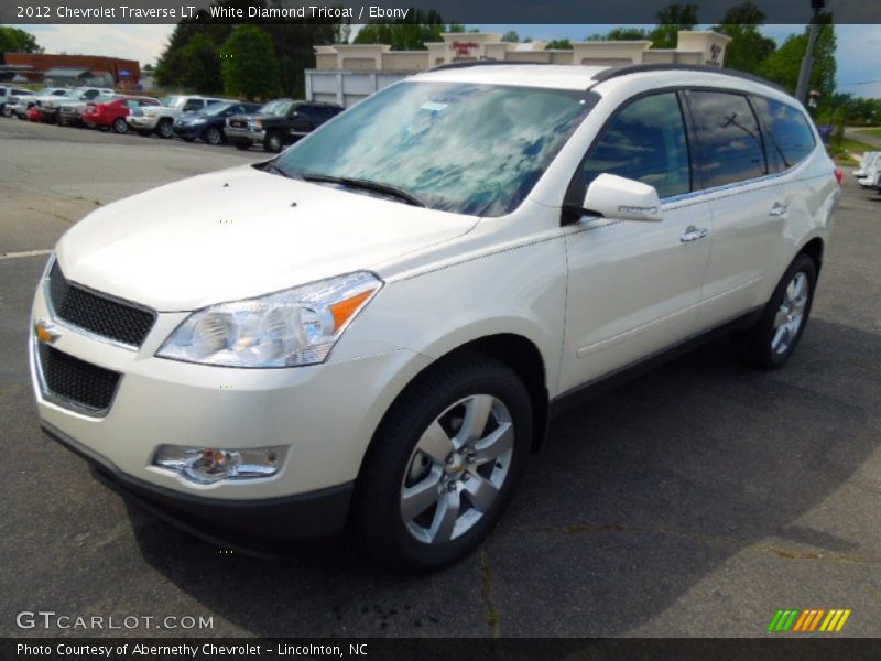 White Diamond Tricoat / Ebony 2012 Chevrolet Traverse LT