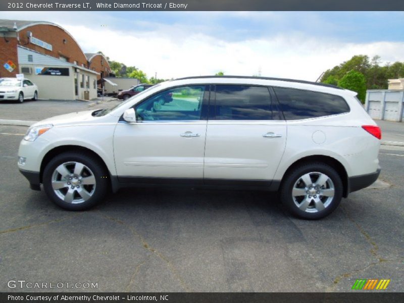 White Diamond Tricoat / Ebony 2012 Chevrolet Traverse LT