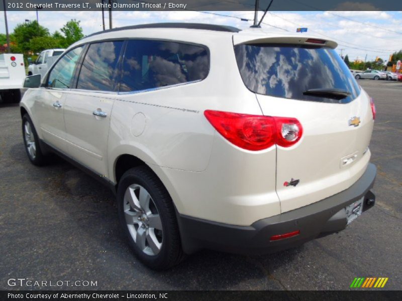 White Diamond Tricoat / Ebony 2012 Chevrolet Traverse LT