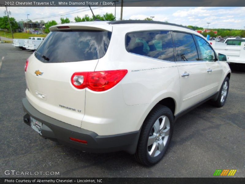 White Diamond Tricoat / Ebony 2012 Chevrolet Traverse LT
