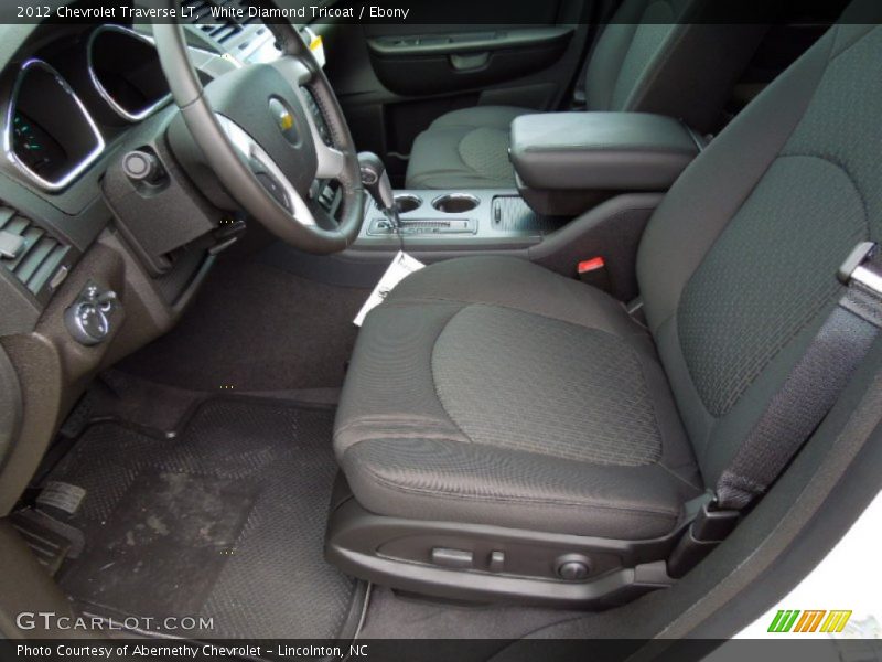 White Diamond Tricoat / Ebony 2012 Chevrolet Traverse LT