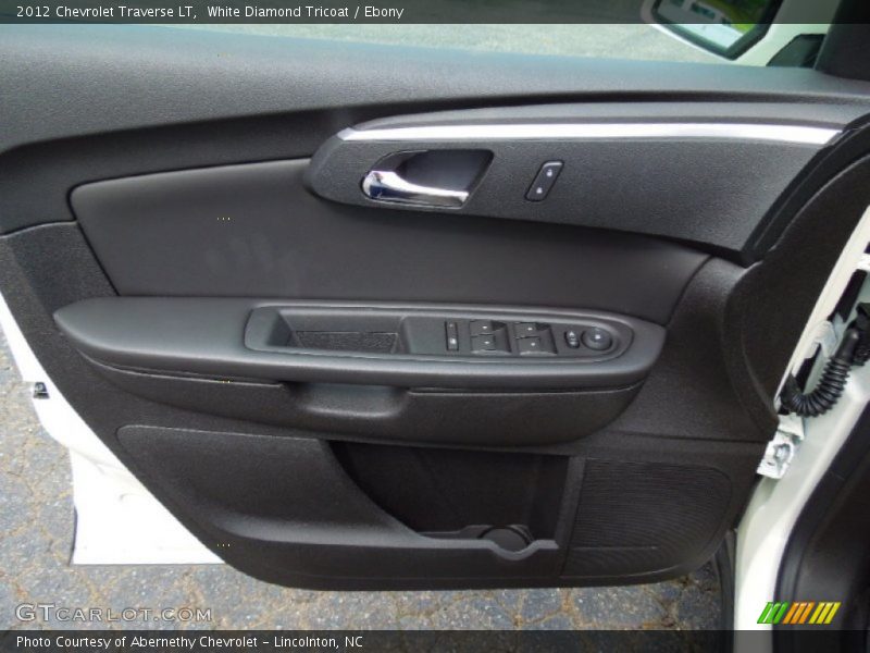 White Diamond Tricoat / Ebony 2012 Chevrolet Traverse LT