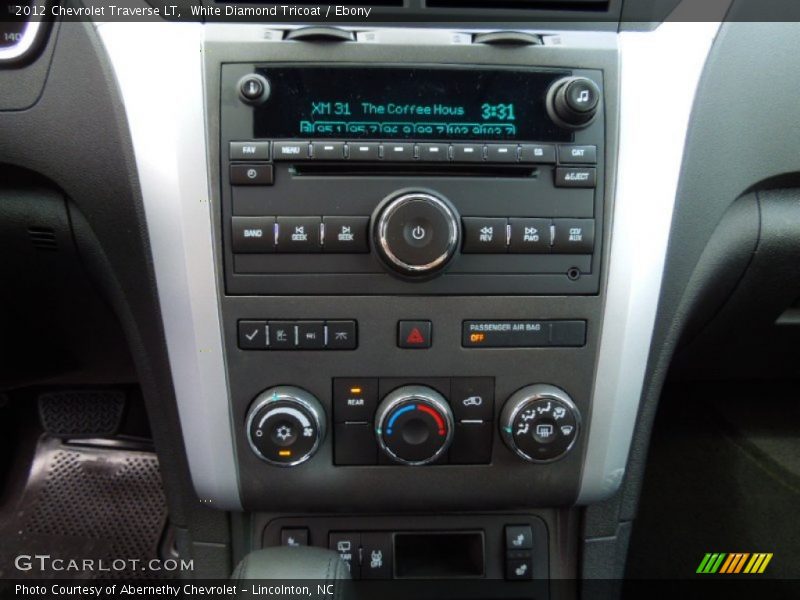 White Diamond Tricoat / Ebony 2012 Chevrolet Traverse LT