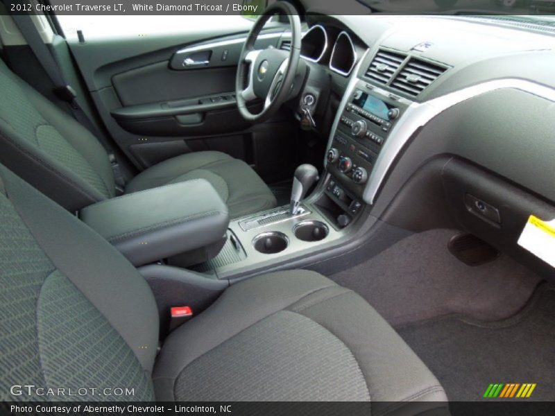 White Diamond Tricoat / Ebony 2012 Chevrolet Traverse LT