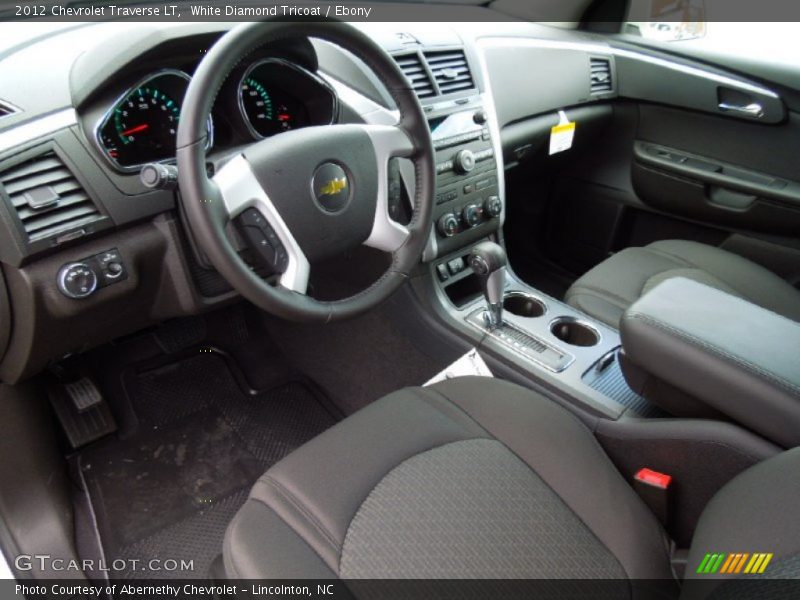 White Diamond Tricoat / Ebony 2012 Chevrolet Traverse LT