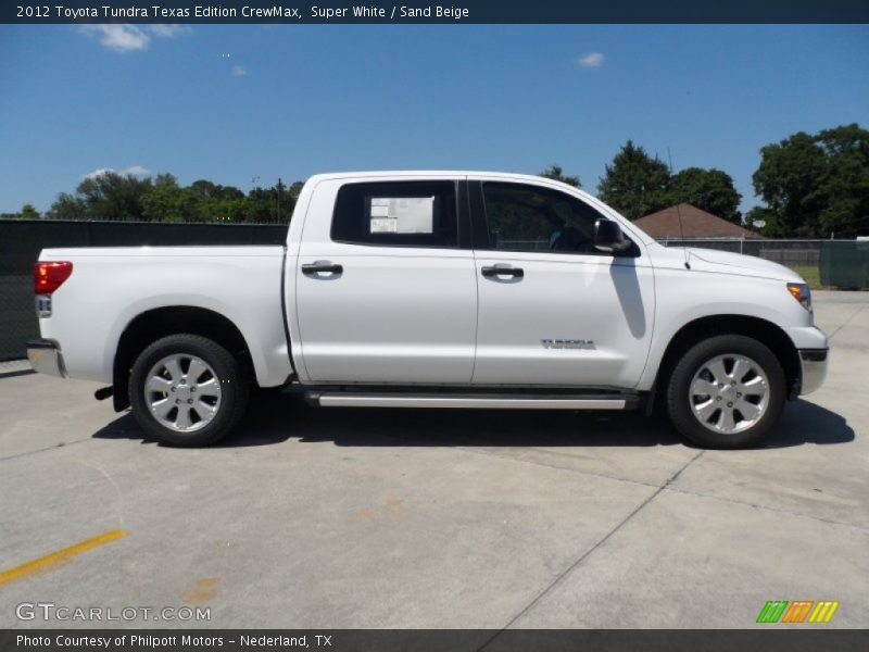 Super White / Sand Beige 2012 Toyota Tundra Texas Edition CrewMax