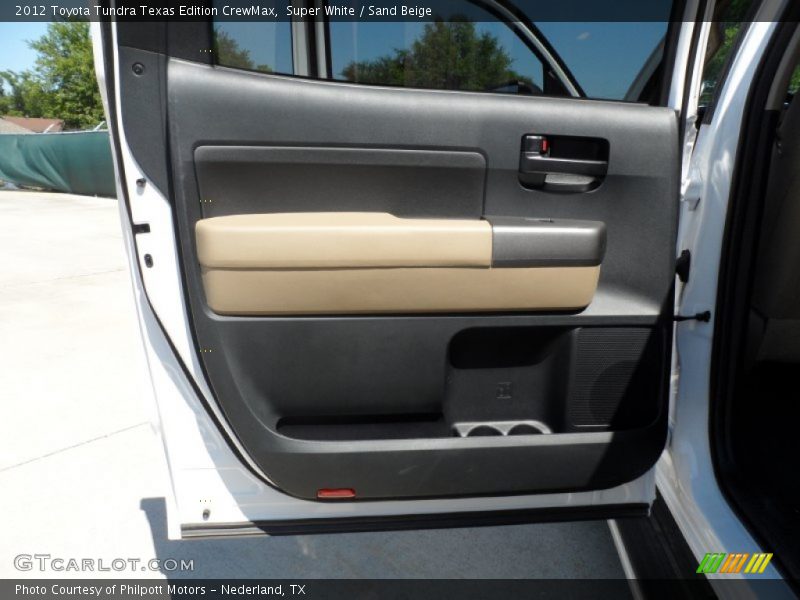 Super White / Sand Beige 2012 Toyota Tundra Texas Edition CrewMax
