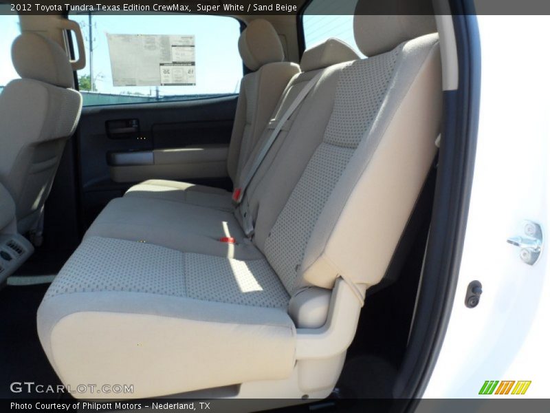 Super White / Sand Beige 2012 Toyota Tundra Texas Edition CrewMax