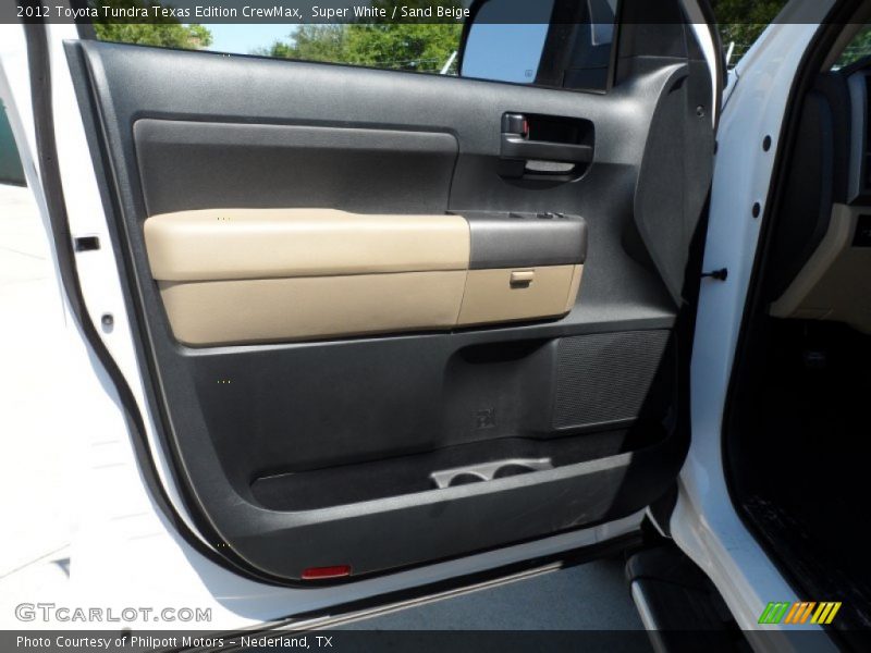 Super White / Sand Beige 2012 Toyota Tundra Texas Edition CrewMax