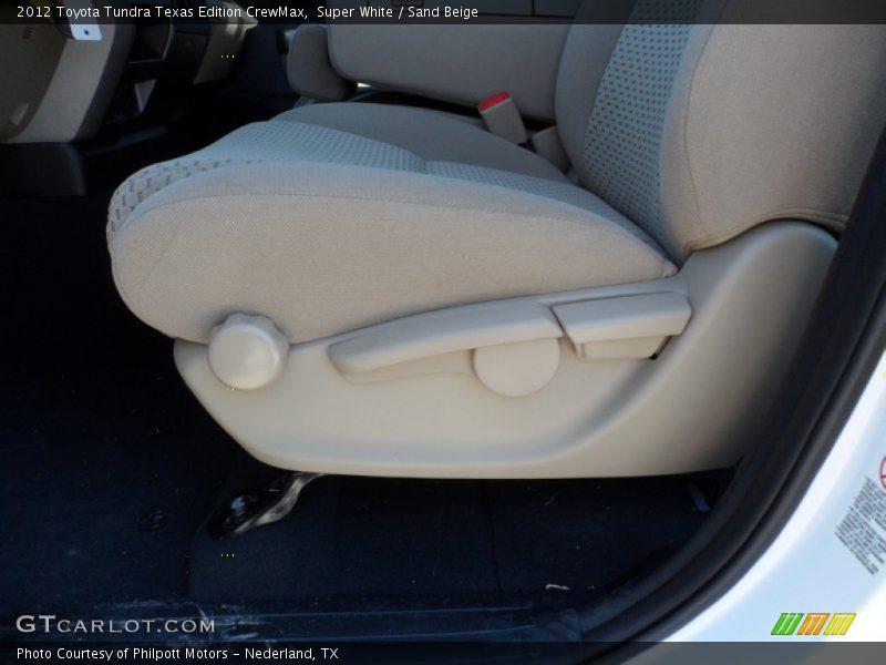 Super White / Sand Beige 2012 Toyota Tundra Texas Edition CrewMax