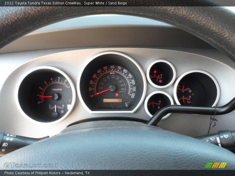Super White / Sand Beige 2012 Toyota Tundra Texas Edition CrewMax