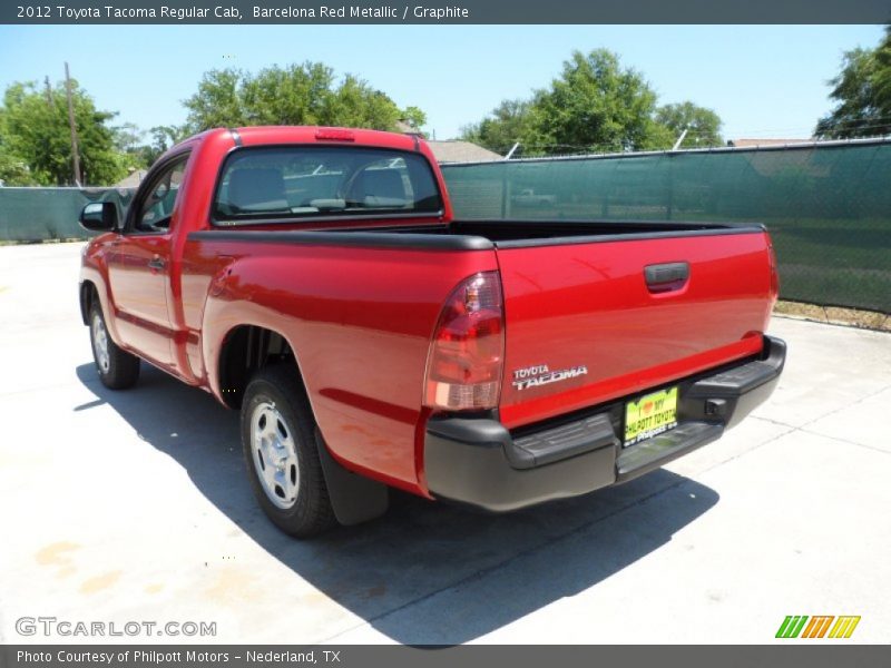 Barcelona Red Metallic / Graphite 2012 Toyota Tacoma Regular Cab