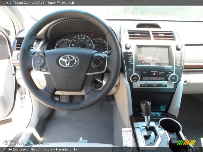 Super White / Ash 2012 Toyota Camry XLE V6