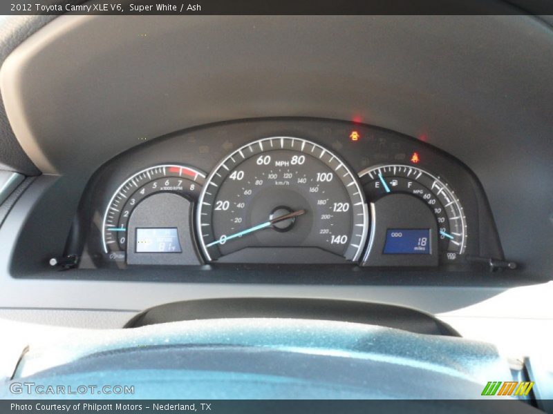 Super White / Ash 2012 Toyota Camry XLE V6