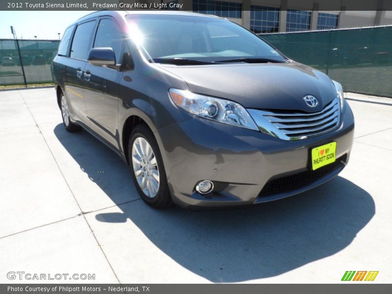 Predawn Gray Mica / Light Gray 2012 Toyota Sienna Limited