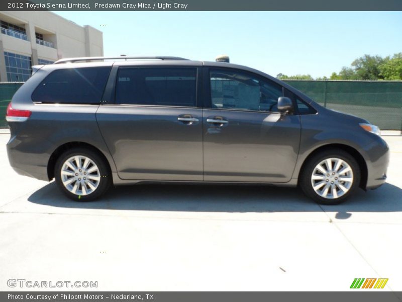 Predawn Gray Mica / Light Gray 2012 Toyota Sienna Limited