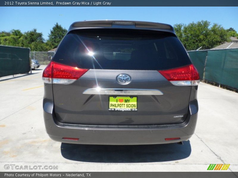Predawn Gray Mica / Light Gray 2012 Toyota Sienna Limited