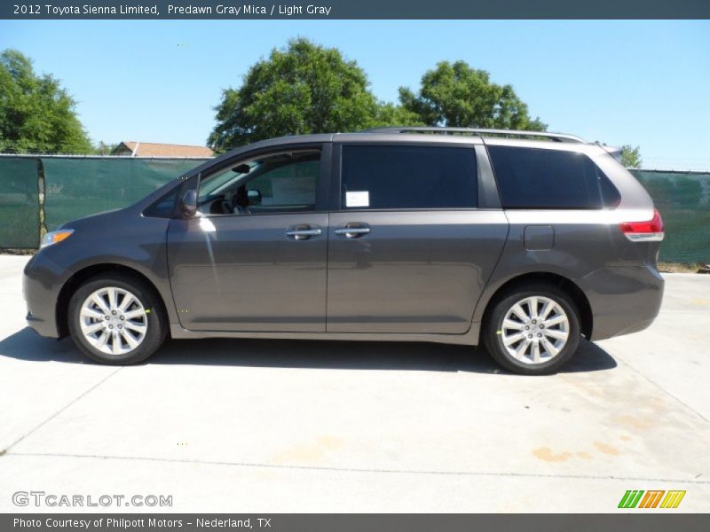 Predawn Gray Mica / Light Gray 2012 Toyota Sienna Limited