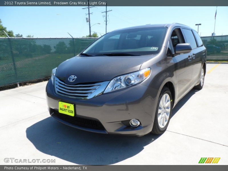 Predawn Gray Mica / Light Gray 2012 Toyota Sienna Limited