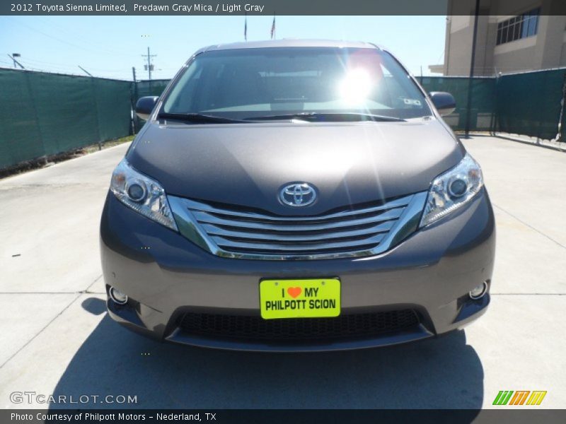 Predawn Gray Mica / Light Gray 2012 Toyota Sienna Limited
