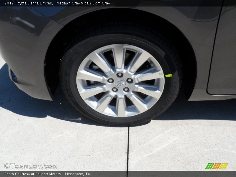 Predawn Gray Mica / Light Gray 2012 Toyota Sienna Limited