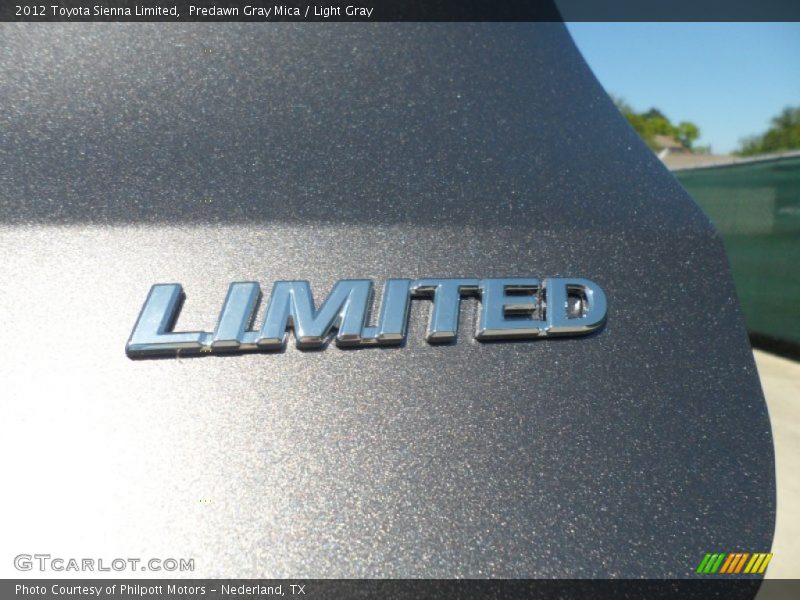 Predawn Gray Mica / Light Gray 2012 Toyota Sienna Limited