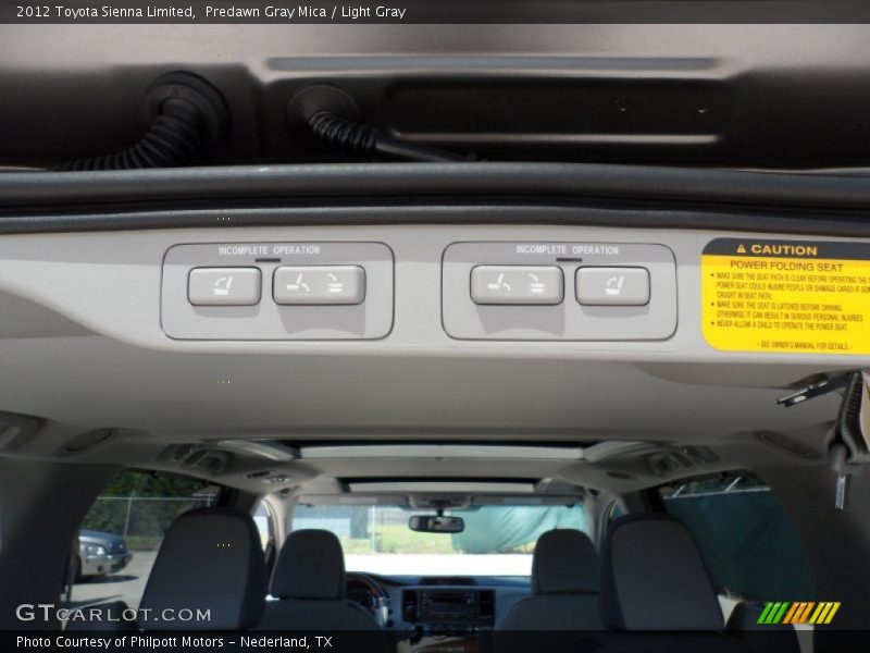 Predawn Gray Mica / Light Gray 2012 Toyota Sienna Limited