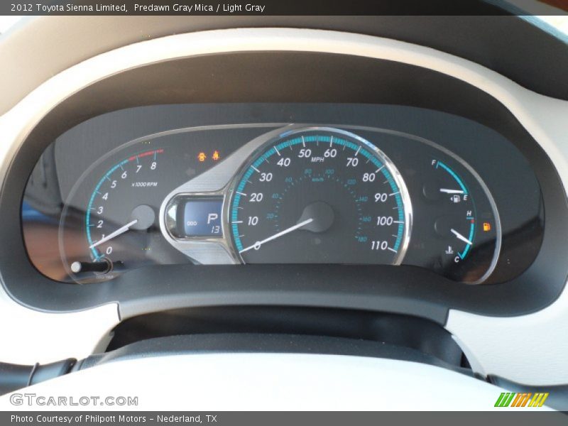 Predawn Gray Mica / Light Gray 2012 Toyota Sienna Limited
