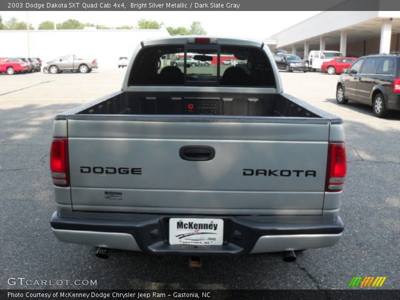 Bright Silver Metallic / Dark Slate Gray 2003 Dodge Dakota SXT Quad Cab 4x4