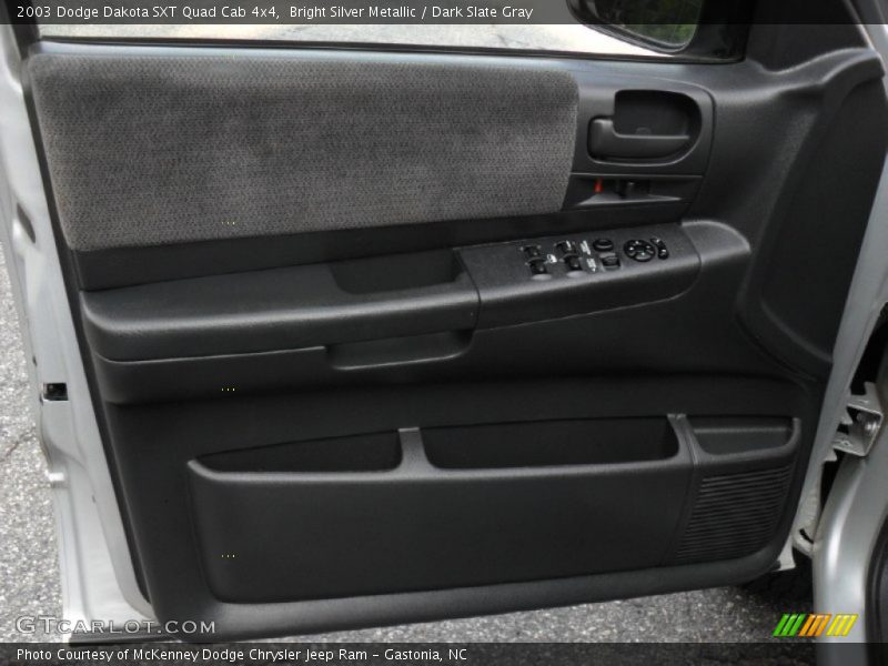 Bright Silver Metallic / Dark Slate Gray 2003 Dodge Dakota SXT Quad Cab 4x4