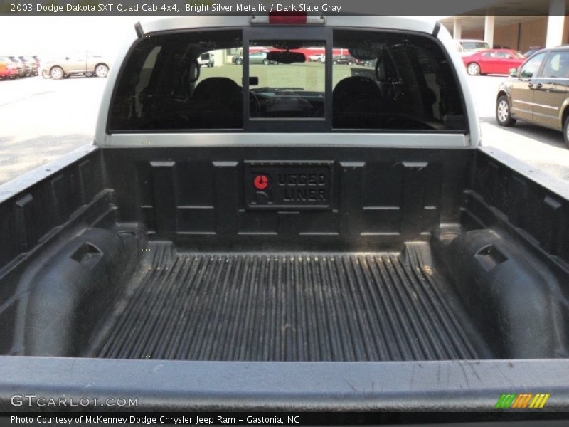 Bright Silver Metallic / Dark Slate Gray 2003 Dodge Dakota SXT Quad Cab 4x4