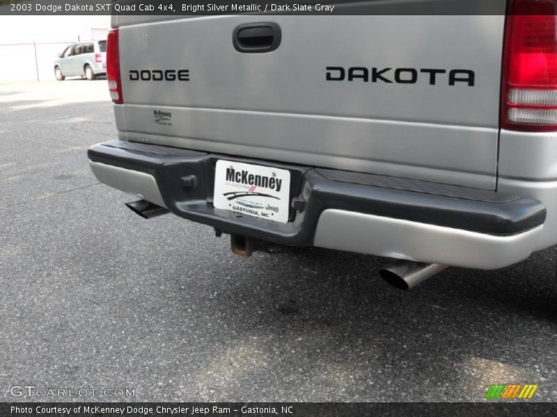 Bright Silver Metallic / Dark Slate Gray 2003 Dodge Dakota SXT Quad Cab 4x4