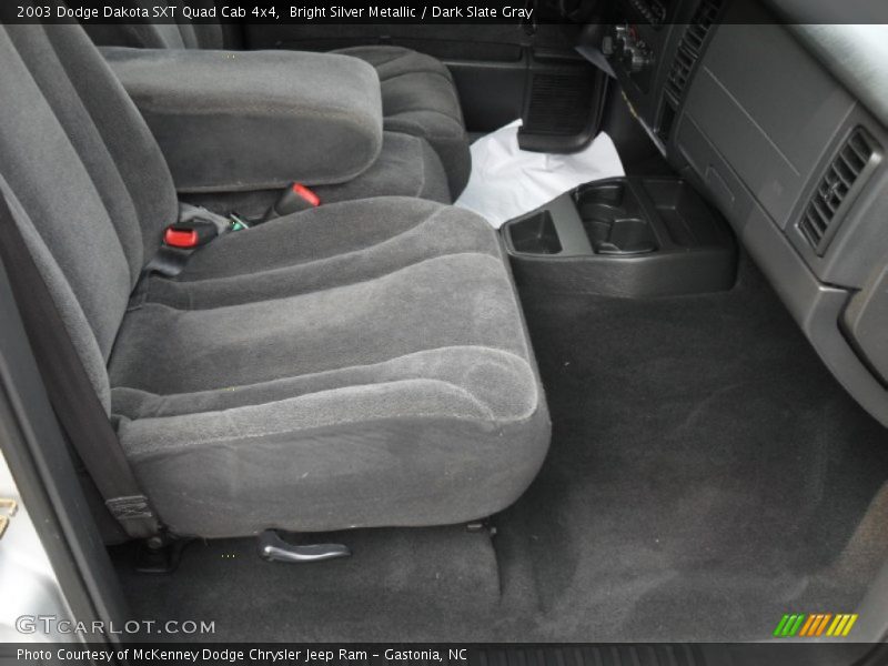 Bright Silver Metallic / Dark Slate Gray 2003 Dodge Dakota SXT Quad Cab 4x4