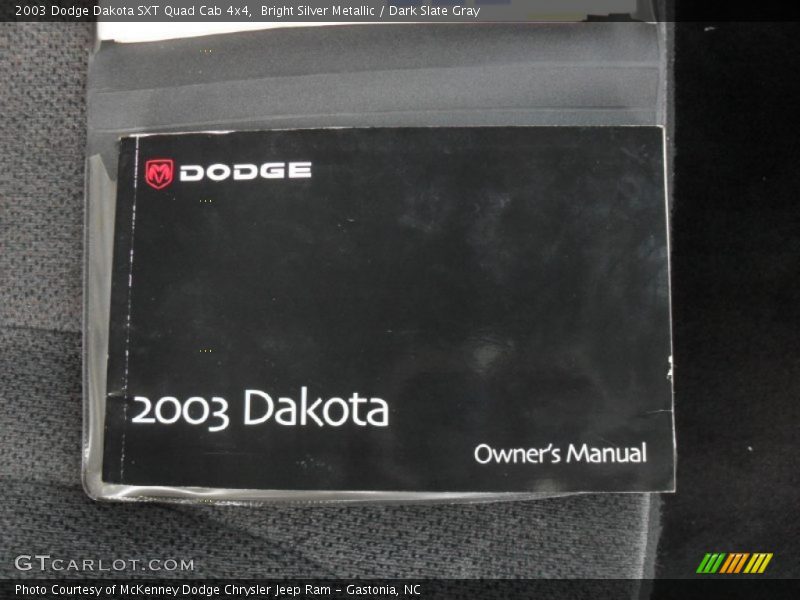 Bright Silver Metallic / Dark Slate Gray 2003 Dodge Dakota SXT Quad Cab 4x4