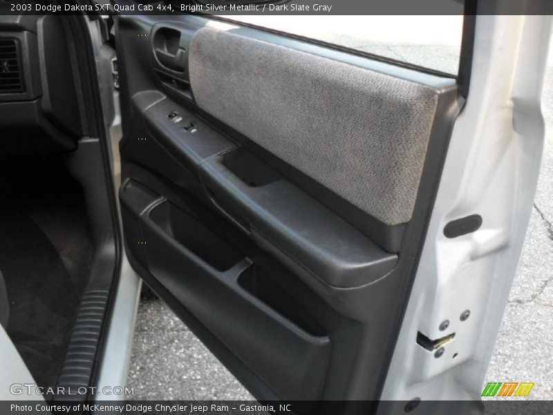 Bright Silver Metallic / Dark Slate Gray 2003 Dodge Dakota SXT Quad Cab 4x4