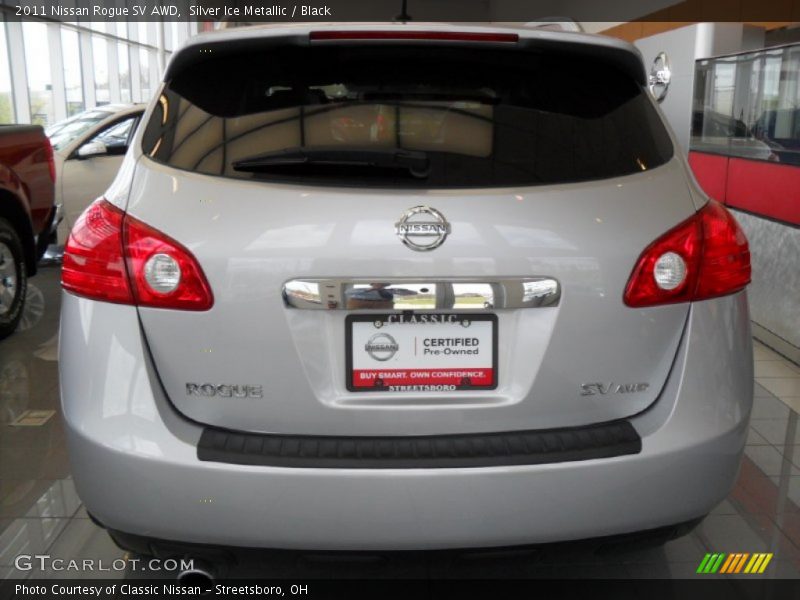 Silver Ice Metallic / Black 2011 Nissan Rogue SV AWD