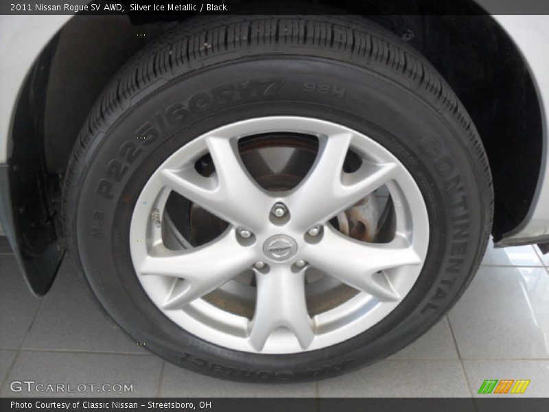 Silver Ice Metallic / Black 2011 Nissan Rogue SV AWD