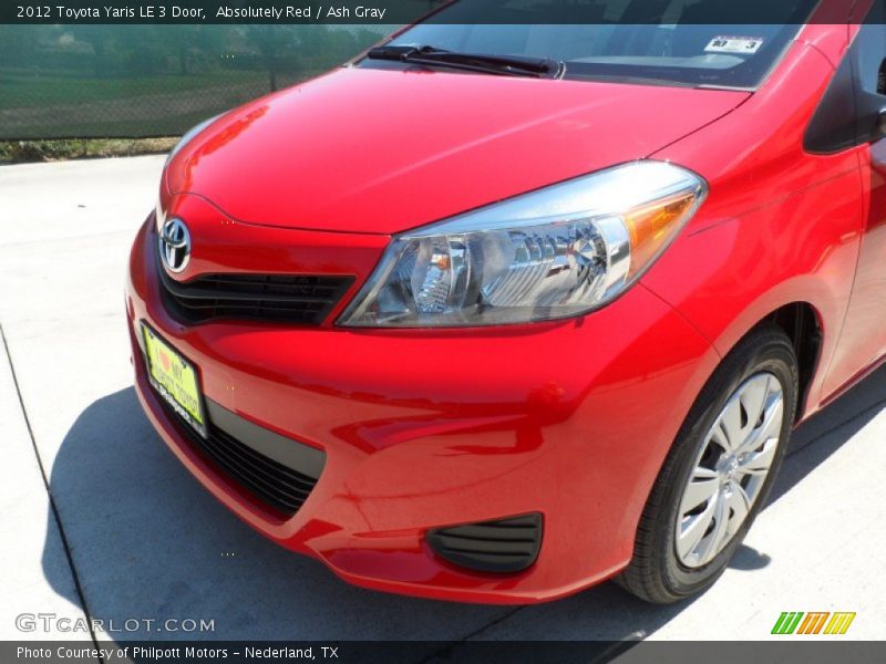 Absolutely Red / Ash Gray 2012 Toyota Yaris LE 3 Door
