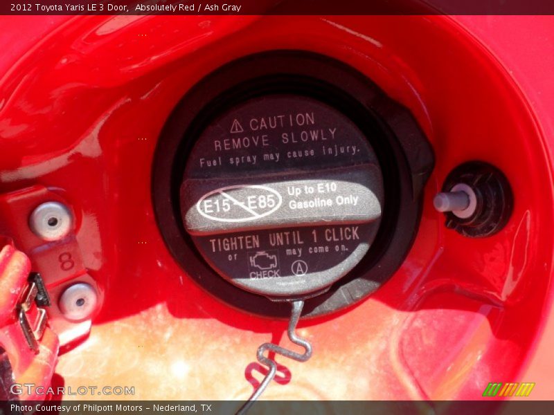 Absolutely Red / Ash Gray 2012 Toyota Yaris LE 3 Door