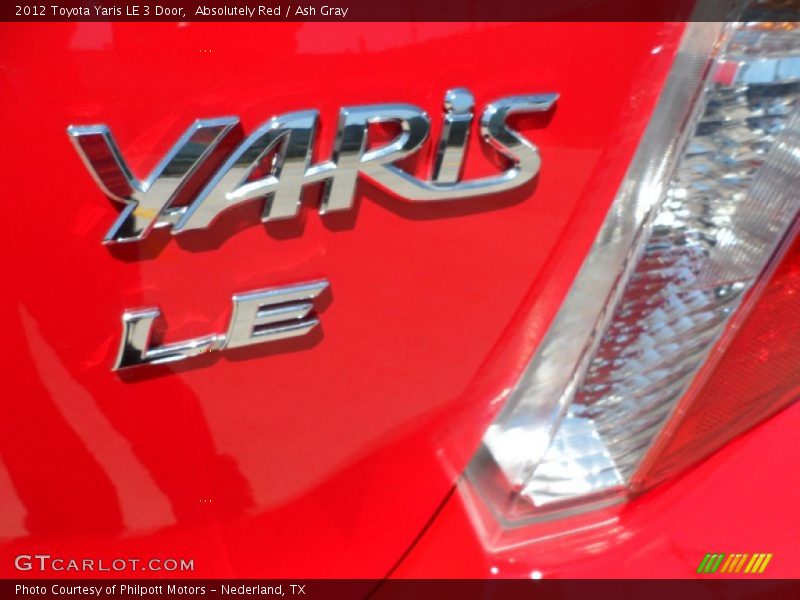 Absolutely Red / Ash Gray 2012 Toyota Yaris LE 3 Door