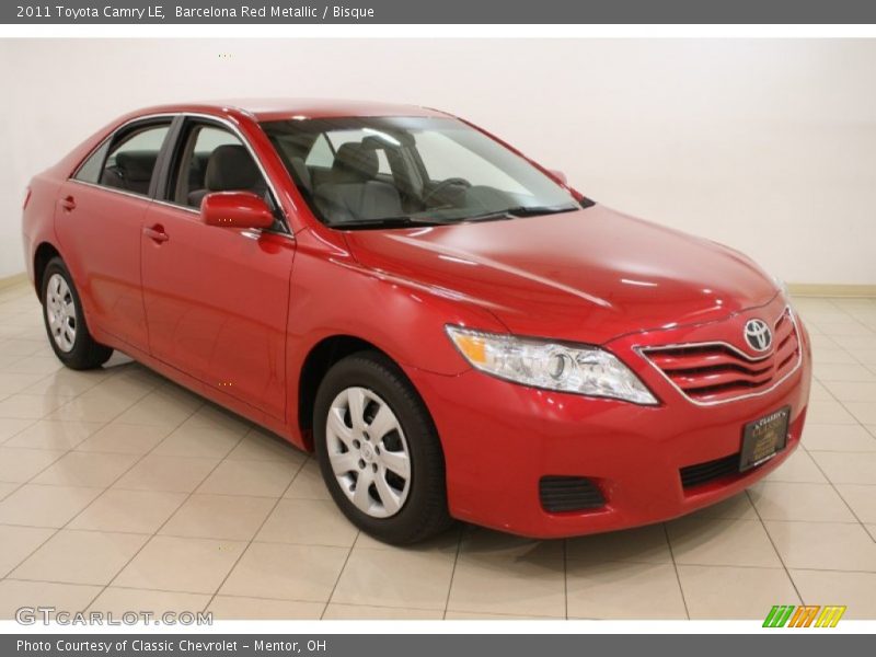 Barcelona Red Metallic / Bisque 2011 Toyota Camry LE