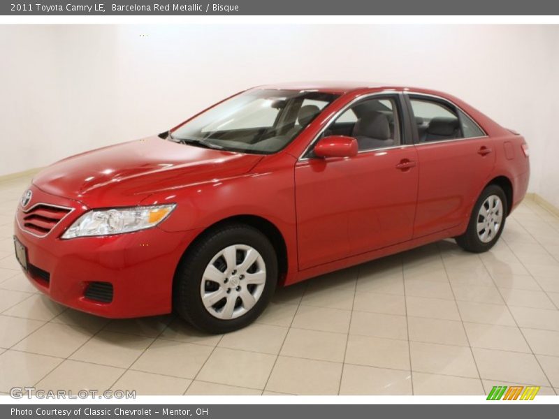 Barcelona Red Metallic / Bisque 2011 Toyota Camry LE