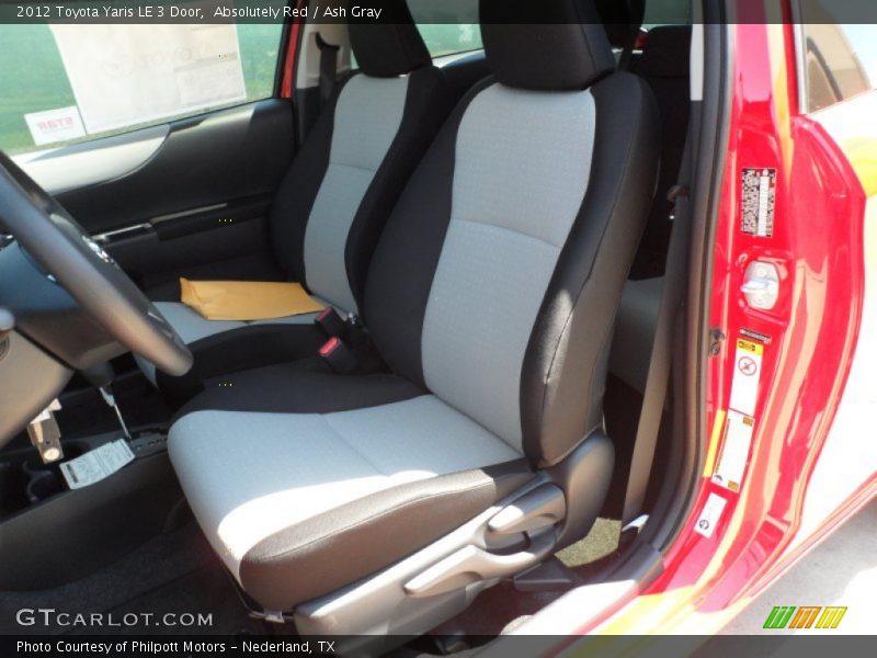Absolutely Red / Ash Gray 2012 Toyota Yaris LE 3 Door