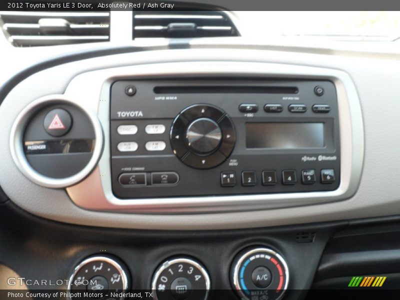 Absolutely Red / Ash Gray 2012 Toyota Yaris LE 3 Door