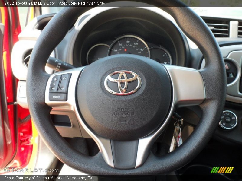 Absolutely Red / Ash Gray 2012 Toyota Yaris LE 3 Door