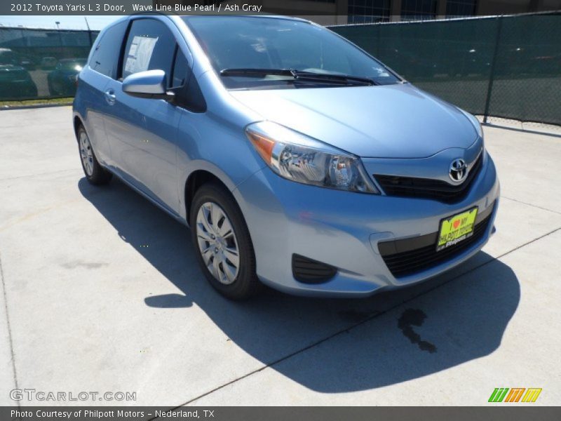Wave Line Blue Pearl / Ash Gray 2012 Toyota Yaris L 3 Door
