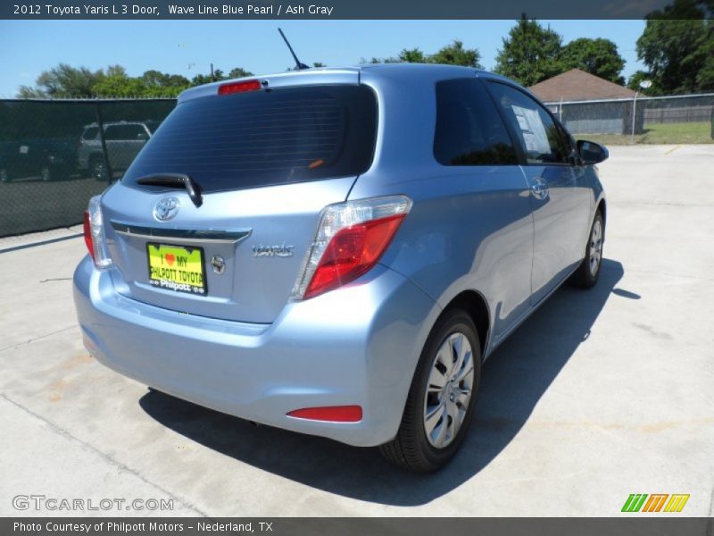 Wave Line Blue Pearl / Ash Gray 2012 Toyota Yaris L 3 Door