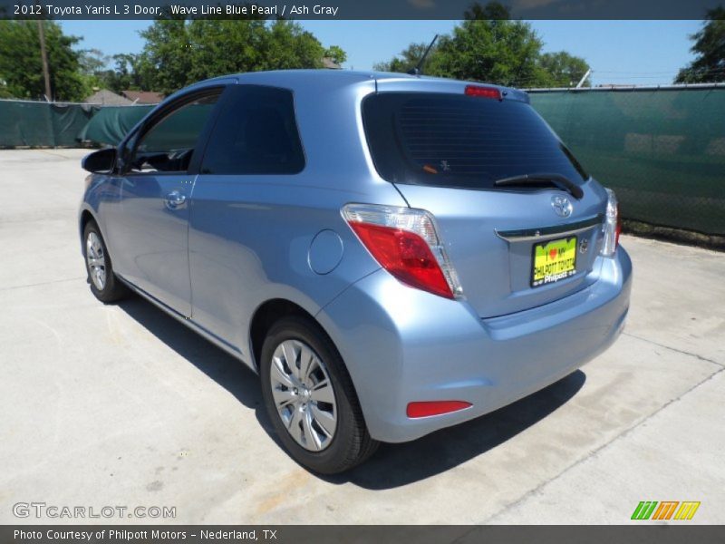 Wave Line Blue Pearl / Ash Gray 2012 Toyota Yaris L 3 Door
