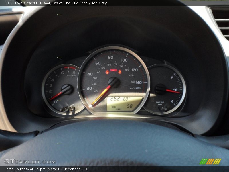 Wave Line Blue Pearl / Ash Gray 2012 Toyota Yaris L 3 Door